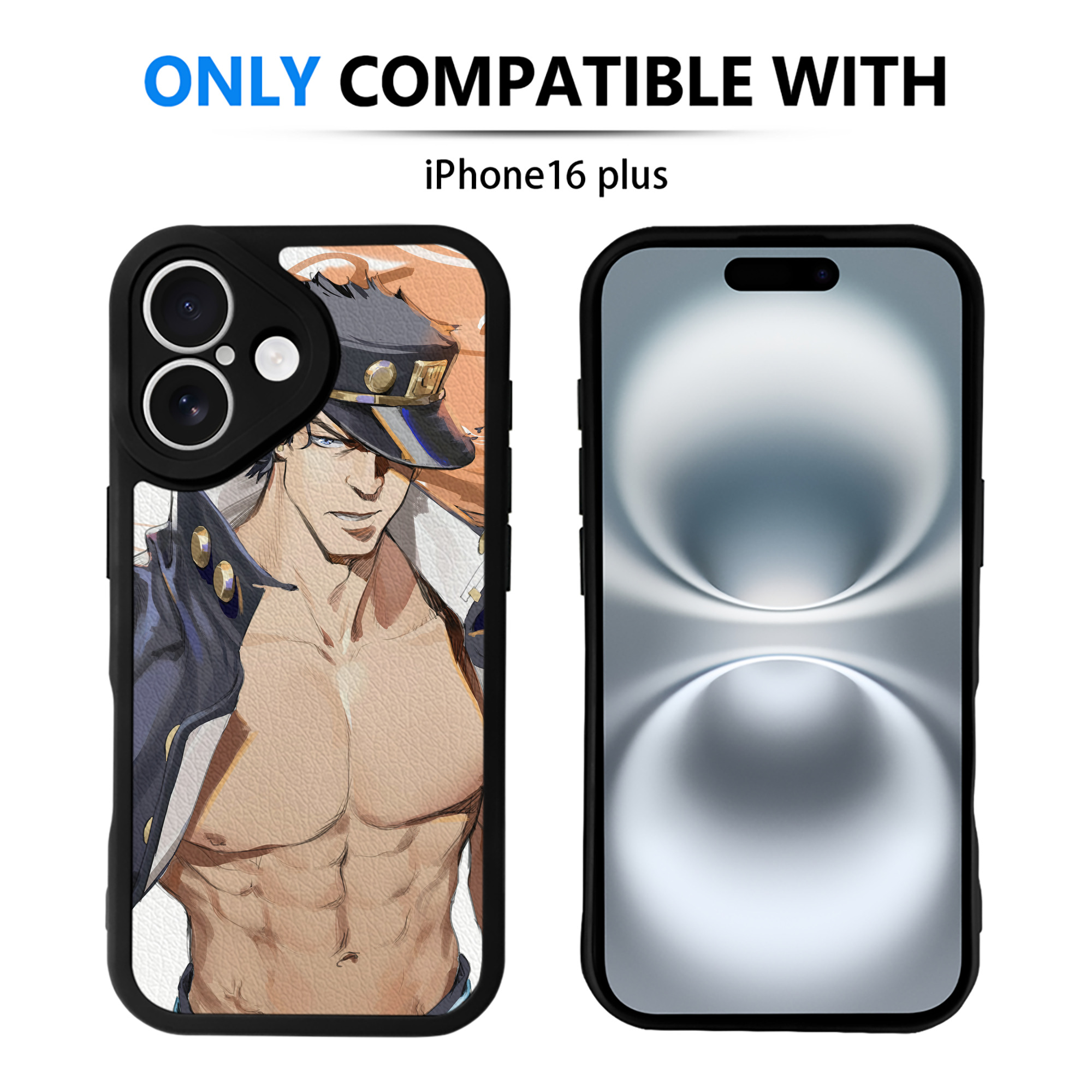 （画像用） ジョジョの奇妙な冒険 JoJo's Bizarre Adventure 【iPhone 16シリーズ対応】シリコンスマホケース（レザー調） 材質：シリコン
